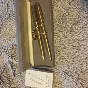 Stratford gold plated pen and mechanical pencil set